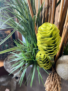 Floor Plant With Bamboo