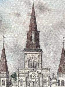 Archie Boyd St. Louis Cathedral New Orleans Print, Framed