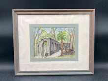 Original Gerard Roos Signed Florida "Sugar Mill Ruins" Watercolor Painting