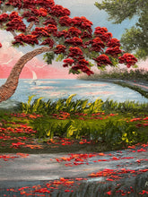 AJ Brown 2nd Generation Florida Highwaymen Original "Poinciana Curve" Painting