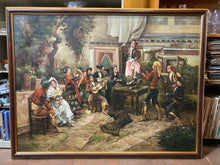Artist Signed Spanish Style Gypsy Wedding Oil Painting, Framed