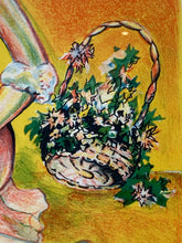 L. Vedrenne Signed "Flower Girl" Limited Edition Lithograph, Framed