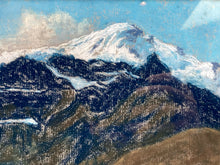 Original Vintage E.A. Evans Signed Peruvian Andes Landscape Pastel Drawing