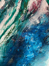 Original Aritst Signed Abstract Mountain Painting On Canvas