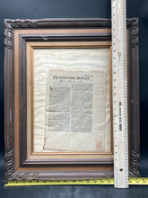 Antique August 16 1748 Caledonian Mercury Framed Newspaper