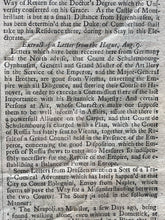 Antique August 16 1748 Caledonian Mercury Framed Newspaper