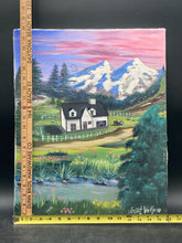 Artist Signed Country Mountain Landscape Painting