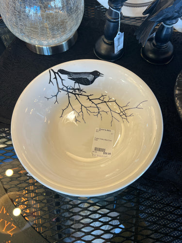 English Pottery Black Crow Bowl