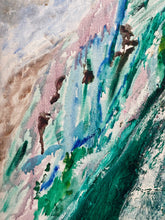 Original Aritst Signed Abstract Mountain Painting On Canvas