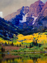 24x36" Maroon Bells Colorado Mountains Photograph, Framed & Matted