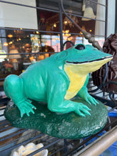 Large Green Concrete Frog