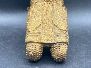13" Thai Buddhist Bronze Thepphanom Temple Guardian Statue, Male Form
