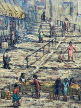 Vintage Original Artist Signed Haitian Street Scene Oil Painting, Framed - view 2