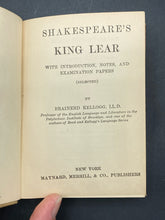 Shakespeare's King Lear By Brainerd Kellogg Maynard Merrill & Co 1885