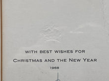 Queen Elizabeth, Queen Mother Signed 1968 Christmas Card, Framed