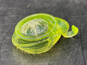 Antique 1930's Cambridge Uranium Glass Swan Dish