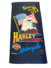Vintage 1985 Holoubek Harley-Davidson Born In The USA Beach Towel