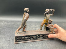 Antique Original J.E. Stevens Dark Town Battery Mechanical Baseball Coin Bank