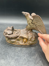 Antique 1883 J.E. Stevens Eagle & Eaglets Mechanical Coin Bank