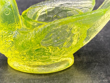 Antique Degenhart Vaseline Glass Bird Candle Holder