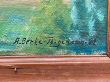 Vintage 1948 Skanderborg Kirke Oil Painting On Canvas By A. Berke-Jorgensen