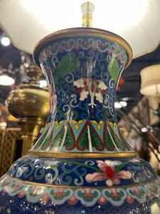 Vintage Brass Cloisonne Asian Dragon Vase