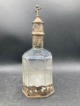 Antique Storck & Sinsheimer 800 Silver Mounted Etched Decanter
