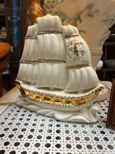 Porcelain Ship Lamp
