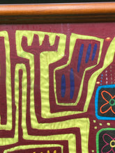 Framed 14x21" Kuna Tribe Mola Embroidery