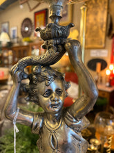 French Style Art Nouveau Silverplate Boy Centerpiece