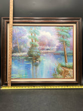 Original Artist Signed Forest River Landscape Oil Painting - view 8