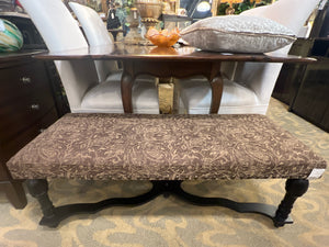 Upholstered Black Bench