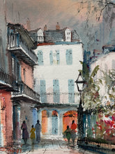 Nestor Fruge Signed Original New Orleans Street Scene Watercolor Painting - view 3