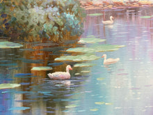 Original Artist Signed Forest River Landscape Oil Painting - view 3