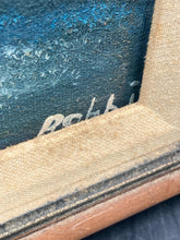 Artist Signed Coastal Cliff Landscape Acrylic Painting, Framed