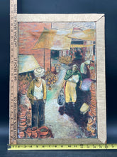 Original L.Cohen Signed Taxco, Mexico Market Painting - view 8