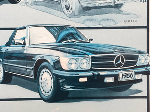 Vintage Mercedes-Benz SL Class "A Proud Heritage" Art Poster, Framed