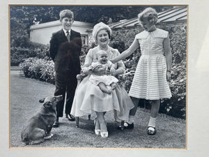 Queen Elizabeth, Queen Mother Signed 1960 Christmas Card, Framed