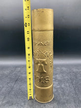 Antique WWI Trench Art Artillery Shell Vase AEF