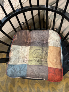 Black Windsor Chair With Pillow