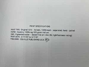 Don Hatfield Signed "Lending A Hand" Limited Edition Printer's Proof
