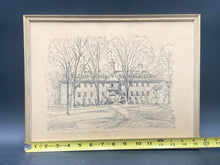 Framed 9x11" Wren Building Pencil Sketch Print By Charles Overly