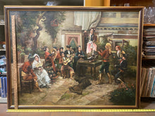 Artist Signed Spanish Style Gypsy Wedding Oil Painting, Framed