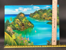 Original W.Black Signed Original Impressionst Jamaican Lagoon Landscape Painting