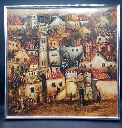 Original Signed Jerusalem Israel Oil Painting