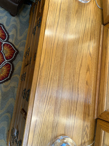 Light Wood Dresser With Triple Mirror
