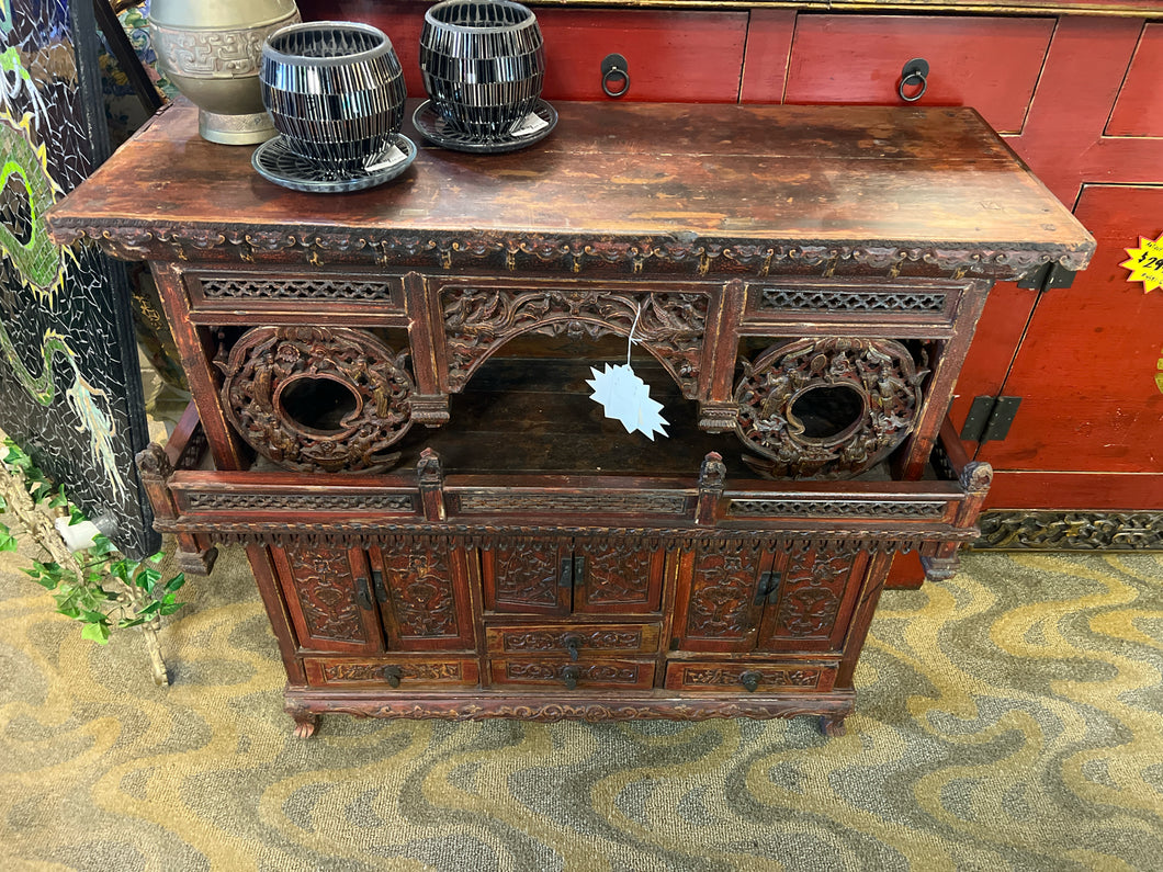 Antique Chinese Money Offering Altar Stand