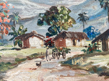 Vintage Original G. Gomez Reyes Signed Mexican Village Painting, Framed - view 3