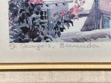 Carole Holding Signed "St. Georges Bermuda" Lithograph, Framed