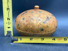 Vintage Kashmir India Hand Painted Papier Mache Trinket Box